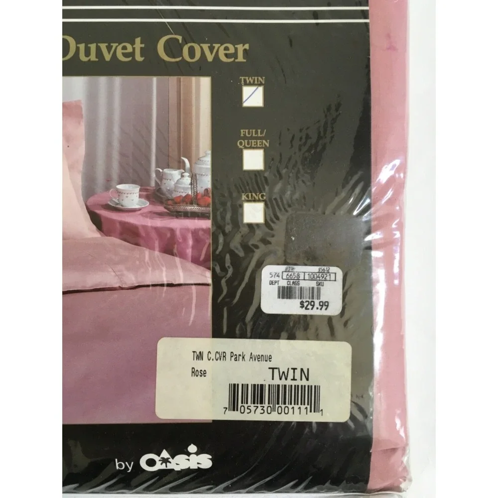 Park Avenue 200 Thread Cotton Duvet Cover Twin Rose NEW